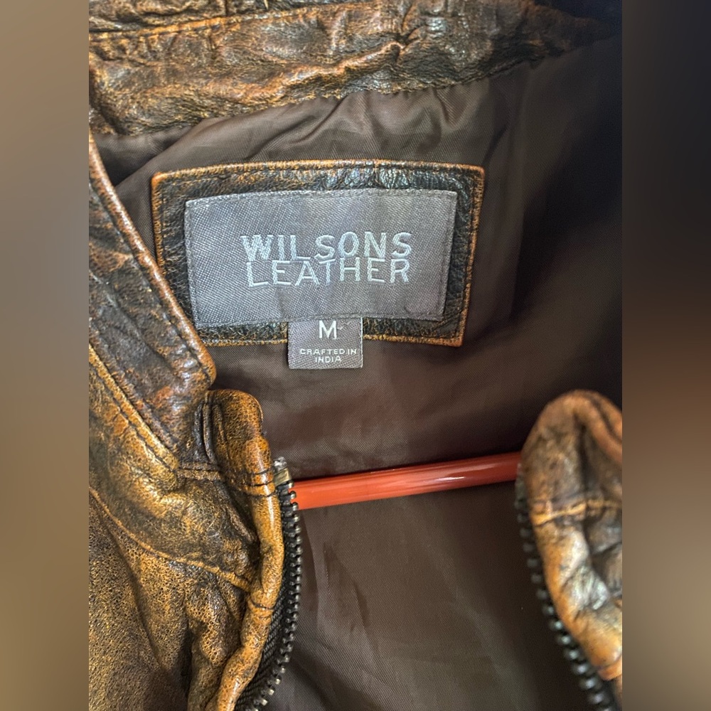 Wilson’s Leather Distressed Cropped Leather Jacket - Picture 8 of 13